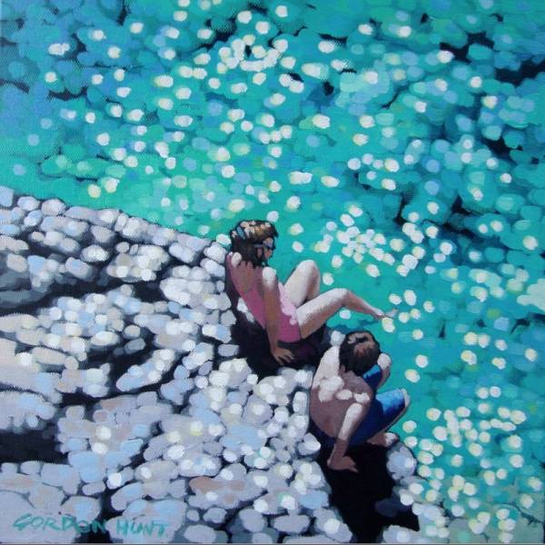 - a , Print by Gordon Hunt, measuring 20 x 20 cm (H x W) framed at 30 x 30 cm £58